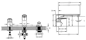 Смеситель на борт ванны на 3 отверстия Villeroy&Boch O.novo Start хром TVT10500100061 Смеситель на борт ванны на 3 отверстия Villeroy&Boch O.novo Start хром TVT10500100061, 2