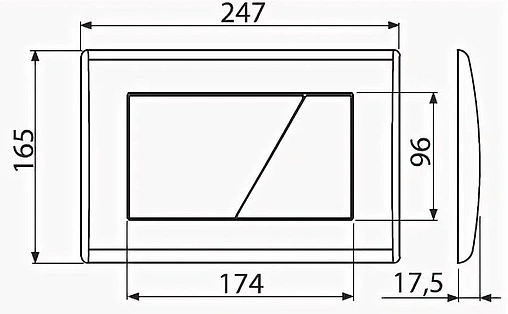 Клавиша смыва для унитаза AlcaPlast M170 белый глянцевый