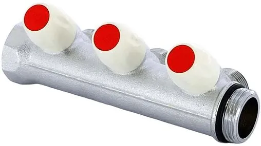 Коллектор регулирующий проходной 3 отвода 1&quot;в/н x ½&quot;н Tiemme MAXIMA 1860021