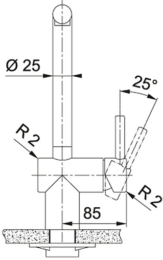 Смеситель для кухни с выдвижным изливом Franke Atlas Neo нержавеющая сталь 115.0521.438 Смеситель для кухни с выдвижным изливом Franke Atlas Neo нержавеющая сталь 115.0521.438