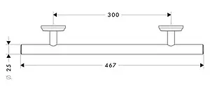 Поручень Hansgrohe Logis Classic хром 41613000 Поручень Hansgrohe Logis Classic хром 41613000, 2