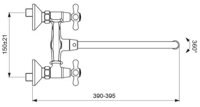 Смеситель для ванны с длинным изливом Vidima Retro хром/белый BA347AA Смеситель для ванны с длинным изливом Vidima Retro хром/белый BA347AA, 3