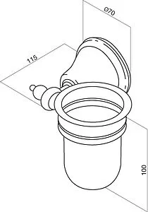 Стакан Am.Pm 5 O Clock золото/белый A2534301 Стакан Am.Pm 5 O Clock золото/белый A2534301, 2