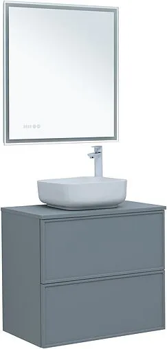 Тумба-умывальник Aquanet Арт 75 мисти грин 00313275+00318925