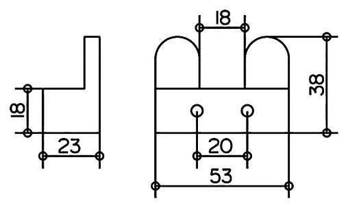 Крючок двойной Keuco Edition 300 хром 30015010000 Крючок двойной Keuco Edition 300 хром 30015010000