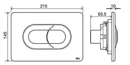 Инсталляция для подвесного унитаза Set 3 в 1 OLI 80 300573pSA00 с кнопкой хром глянцевый