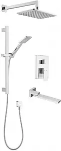 Душевая система со смесителем для ванны Swedbe Platta хром 5545 Душевая система со смесителем для ванны Swedbe Platta хром 5545, 3