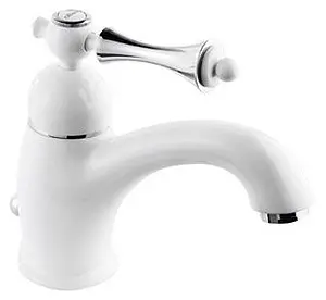Смеситель для раковины Cezares Margot белый матовый/хром MARGOT-LSM1-BLC, 1