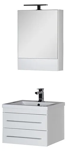 Шкаф-зеркало Aquanet Нота 58 L белый 00165370