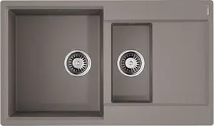 Мойка кухонная Omoikiri Daisen 86-2-GR leningrad grey 4993475 Мойка кухонная Omoikiri Daisen 86-2-GR leningrad grey 4993475, 1