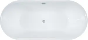 Ванна акриловая отдельностоящая Aquanet Delight 170x78 черный матовый белый/панель черный матовый 00289723 Ванна акриловая отдельностоящая Aquanet Delight 170x78 черный матовый белый/панель черный матовый 00289723, 3