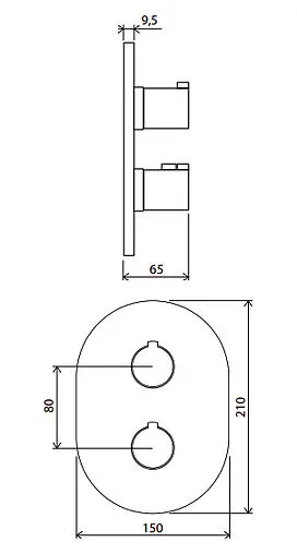 Термостат для 3 потребителей Ravak Chrome CR 067.00 хром X070075 Термостат для 3 потребителей Ravak Chrome CR 067.00 хром X070075