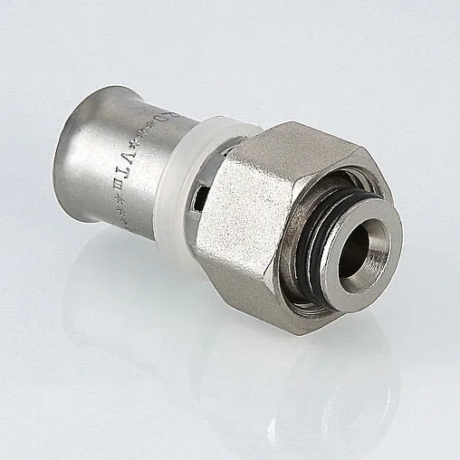Муфта пресс с накидной гайкой 16мм x ½"к Valtec VTc.712.N.1604