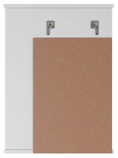 Шкаф-зеркало Айсберг Волна 1-50 L белый DA1030HZ