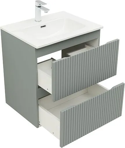 Тумба под умывальник подвесная Aquanet Джейн (Flat) 60 мисти грин 00335432