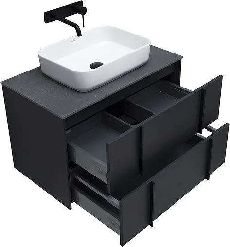 Тумба-умывальник подвесной Allen Brau Reality 80 антрацит 1.32005.AM+