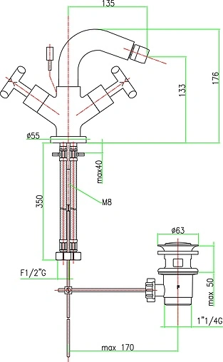 Смеситель для биде Fiore XT хром 25CR0532