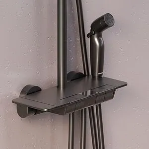 Душевая система с термостатом для ванны Damixa Gala чёрный матовый 953770300, 5