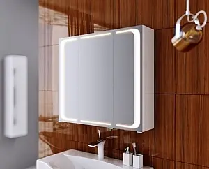 Шкаф-зеркало Aqwella Milan 100 белый Mil.04.10 Шкаф-зеркало Aqwella Milan 100 белый Mil.04.10, 4