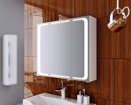 Шкаф-зеркало Aqwella Milan 100 белый Mil.04.10