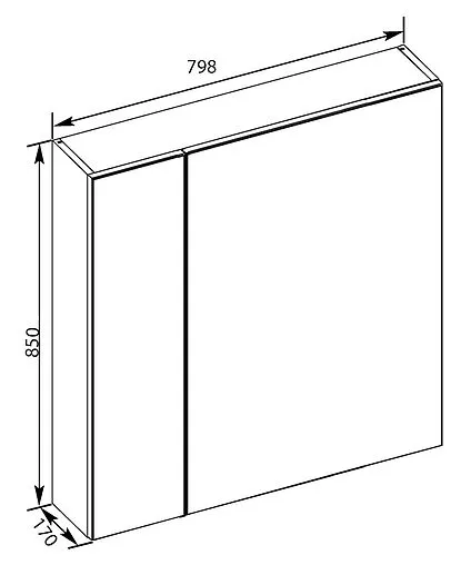 Шкаф-зеркало Aquanet Эвора 80 184008