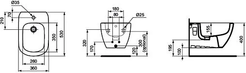 Промо комплект Ideal Standard Tesi AquaBlade белый PT457001 Промо комплект Ideal Standard Tesi AquaBlade белый PT457001
