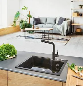 Смеситель для кухни с выдвижным изливом Franke Urban Pull-out оникс 115.0595.091 Смеситель для кухни с выдвижным изливом Franke Urban Pull-out оникс 115.0595.091, 3