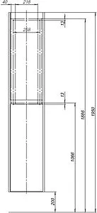 Шкаф-пенал Aquanet Nova Lite 35 дуб рустикальный 00249522 Шкаф-пенал Aquanet Nova Lite 35 дуб рустикальный 00249522, 3