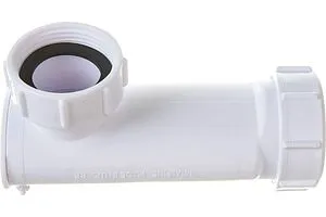 Горизонтальный самозакрывающийся сливной клапан Mc Alpine белый WHB1-40, 3