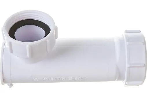 Горизонтальный самозакрывающийся сливной клапан Mc Alpine белый WHB1-40
