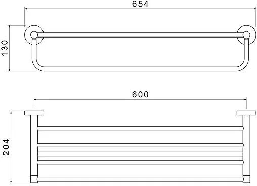 Полка для полотенец Aquatek Европа чёрный матовый AQ4115MB