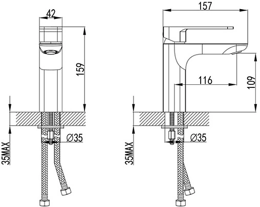 Смеситель для раковины IDDIS Slide графит SLIGM00i01