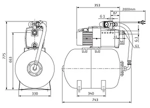 Станция автоматического водоснабжения Wilo HiMulti 3 H 100/2-43 2549356 Станция автоматического водоснабжения Wilo HiMulti 3 H 100/2-43 2549356, 5