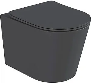 Унитаз подвесной безободковый Hansmann keramik Round Dark Grey темно-серый УНИ0020, 1