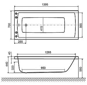 Ванна акриловая Excellent Aquaria 140x70 WAEX.AQU14WH Ванна акриловая Excellent Aquaria 140x70 WAEX.AQU14WH, 3