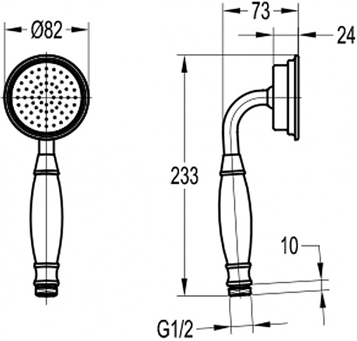 Лейка ручного душа Swedbe Terracotta Art терракотовый 2529