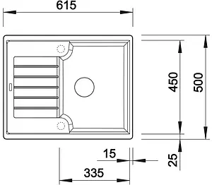 Мойка кухонная Blanco Zia 40 S 61.5 черный 526006, 2