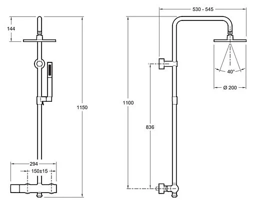Душевая система со смесителем для душа Jacob Delafon Toobi хром E15370-CP Душевая система со смесителем для душа Jacob Delafon Toobi хром E15370-CP