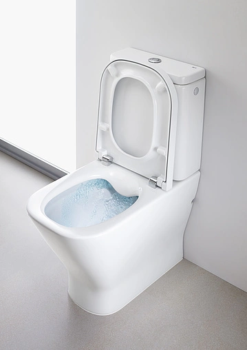 Унитаз-компакт безободковый Roca Gap Clean Rim белый 34273700H+341730000