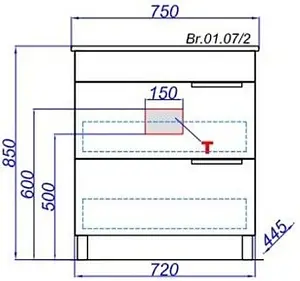 Тумба-умывальник напольная Aqwella Brig 75 белый Br.01.07/2/W+4640021062210 Тумба-умывальник напольная Aqwella Brig 75 белый Br.01.07/2/W+4640021062210, 2