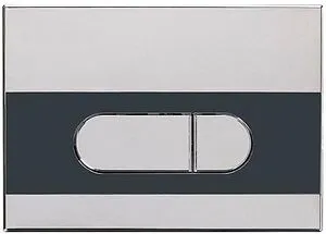 Клавиша смыва для унитаза Koller Pool Orion Dune 1200 SL KP-224-002 кнопки/хром глянцевый, полоска/черный, 1