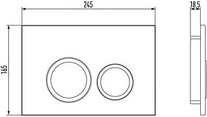 Клавиша смыва для унитаза Jacob Delafon E38066-BMT черный матовый Клавиша смыва для унитаза Jacob Delafon E38066-BMT черный матовый, 2