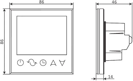 Проводной комнатный терморегулятор Wi-Fi 230В Valtec белый VT.AC712.0.0