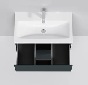 Тумба-умывальник подвесная Am.Pm Gem 75 графит матовый M90FHX07522GM+M90WCC0752WG Тумба-умывальник подвесная Am.Pm Gem 75 графит матовый M90FHX07522GM+M90WCC0752WG, 4