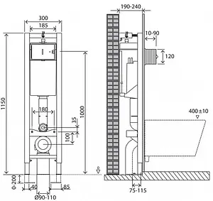Инсталляция для подвесного унитаза BelBagno BB003-30 Инсталляция для подвесного унитаза BelBagno BB003-30, 2