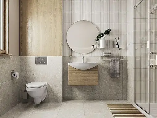 Комплект 5 в 1 Santeri Альфа комфорт 1.3816.4.S00.00B.2 с кнопкой хром глянцевый