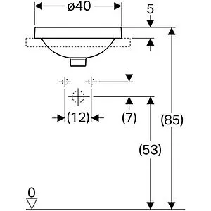 Раковина Geberit VariForm 40 белый 500.700.01.2 Раковина Geberit VariForm 40 белый 500.700.01.2, 3