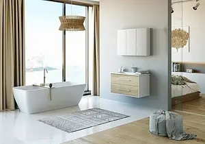 Тумба под умывальник подвесная Aqwella Miami 75 белый/дуб сонома MAI0175 Тумба под умывальник подвесная Aqwella Miami 75 белый/дуб сонома MAI0175, 5