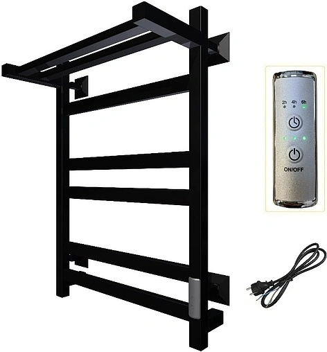 Полотенцесушитель электрический лесенка Тругор Пэк сп 21 кв П 60х50 черный матовый ВГП