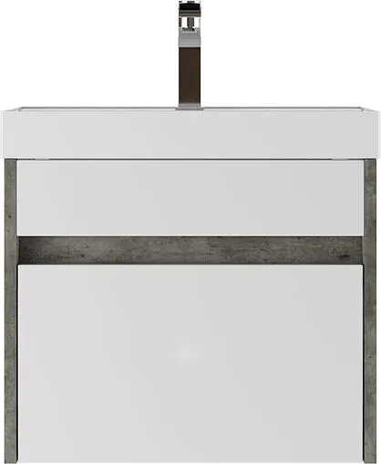 Тумба под умывальник подвесная Домино Karlo 50 белый/бетон DK5312T